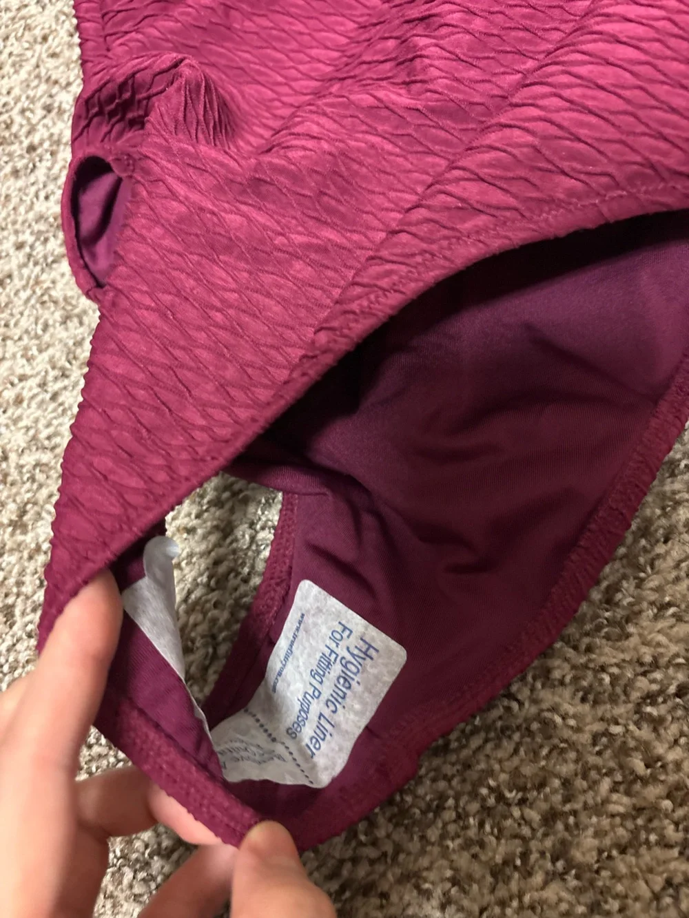 Victoria Secret NWT Plum Textured Push Up Bra One-Piece Swimsuit, Small - Picture 6 of 7